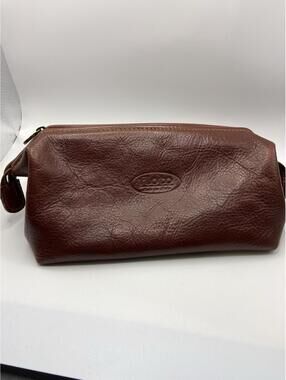 FLOTO Brown Leather Venezia Travel Kit Bag
